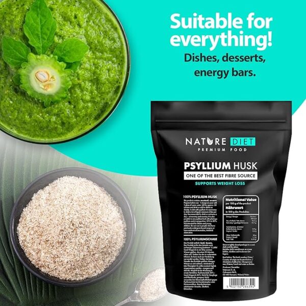 Psyllium bio en poudre – Riche en prébiotiques et fibres solubles, idéal pour la digestion et le côlon irritable