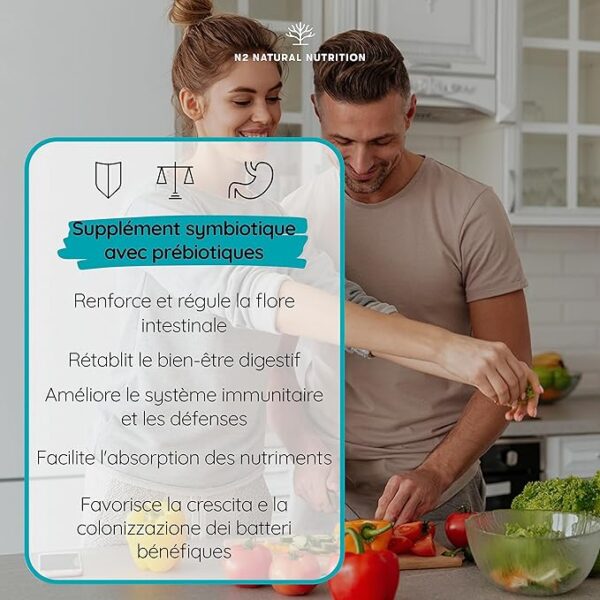 Symbiotics Probio + Prebio – Soulagement des ballonnements et digestion sereine