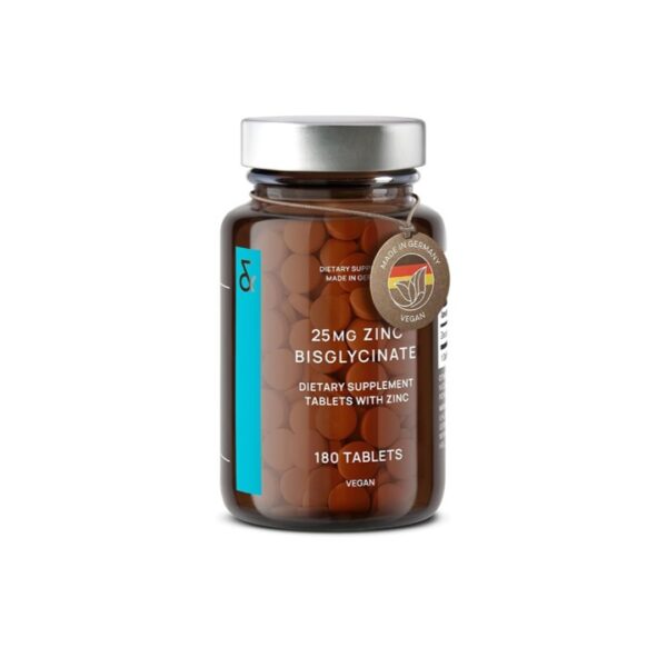 Zinc Bisglycinate 25 mg – Complément pour immunité, peau et bien-être