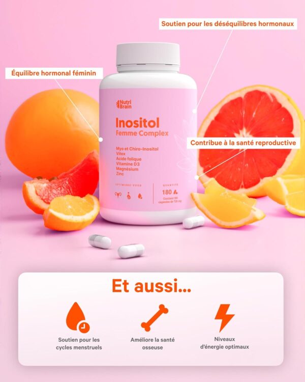 Pack bien-être hormonal pour femme – Myo-Inositol, Vitex, D3, Zinc, Folate