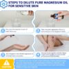 Application facile du spray de magnésium pur sur les jambes après le sport