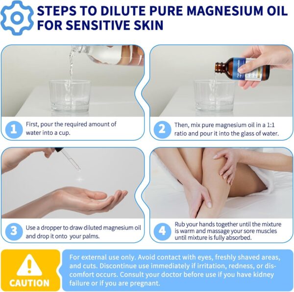 Application facile du spray de magnésium pur sur les jambes après le sport