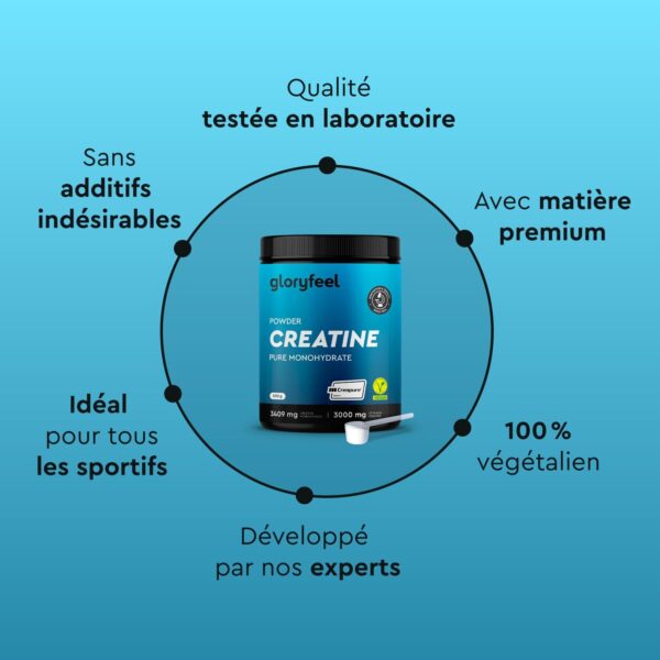 Shaker post-entraînement avec créatine GloryFeel et protéines isolées