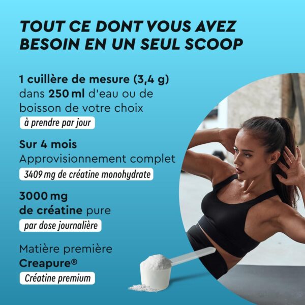 Créatine GloryFeel – idéal pour la prise de masse et la puissance musculaire