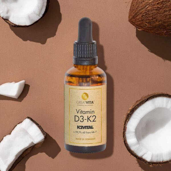 Complément liquide D3 + K2 – Soutien immunitaire, os et dents – Arôme naturel