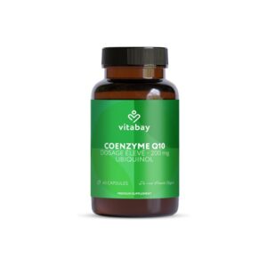 Image du flacon de Vitabay Coenzyme Q10 Ubiquinol 200 mg – 60 gélules à libération prolongée